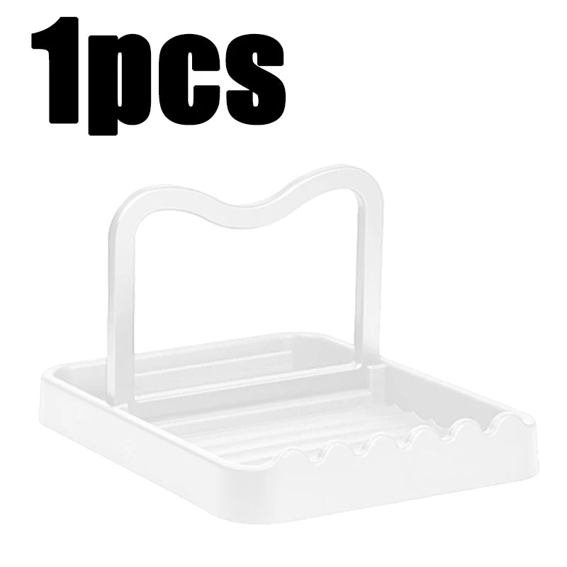 1-3PC Spatula Pot Lid Holder Foldable Multifunctional Upright Stand  Kitchen Draining Rack Wave Anti-slip Storage Organiser