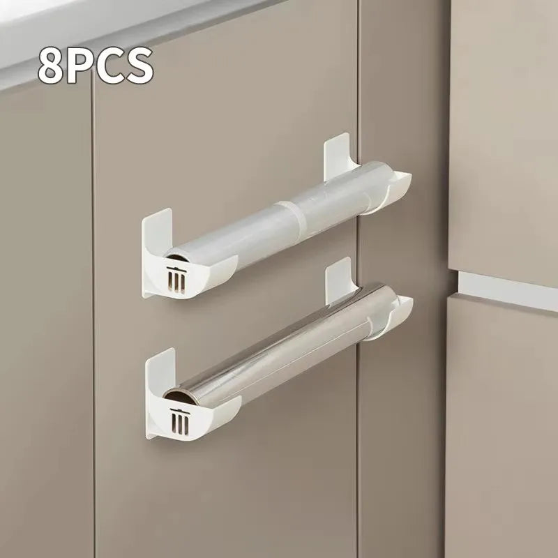 8PCS/2PCS/3PCS/4PCS Storage Tray Refrigerator Side Storage Rack Plastic Wrap Garbage Bag Cabinet Storage Rack