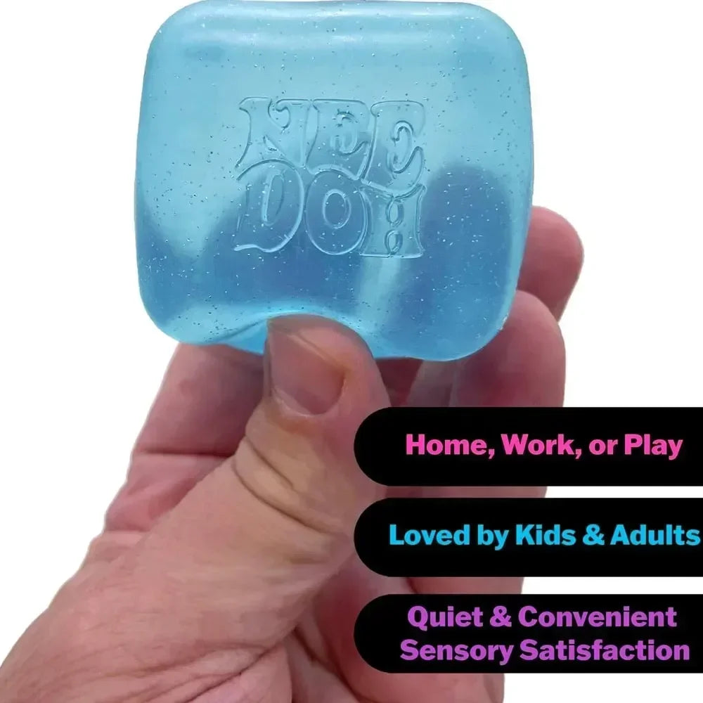 @NeeDoh Nice Cube Sensory Fidget Toy Squishy Toys for Adults, Desktop Sensory Cube for Anxiety Relief and Focus Enhancement
