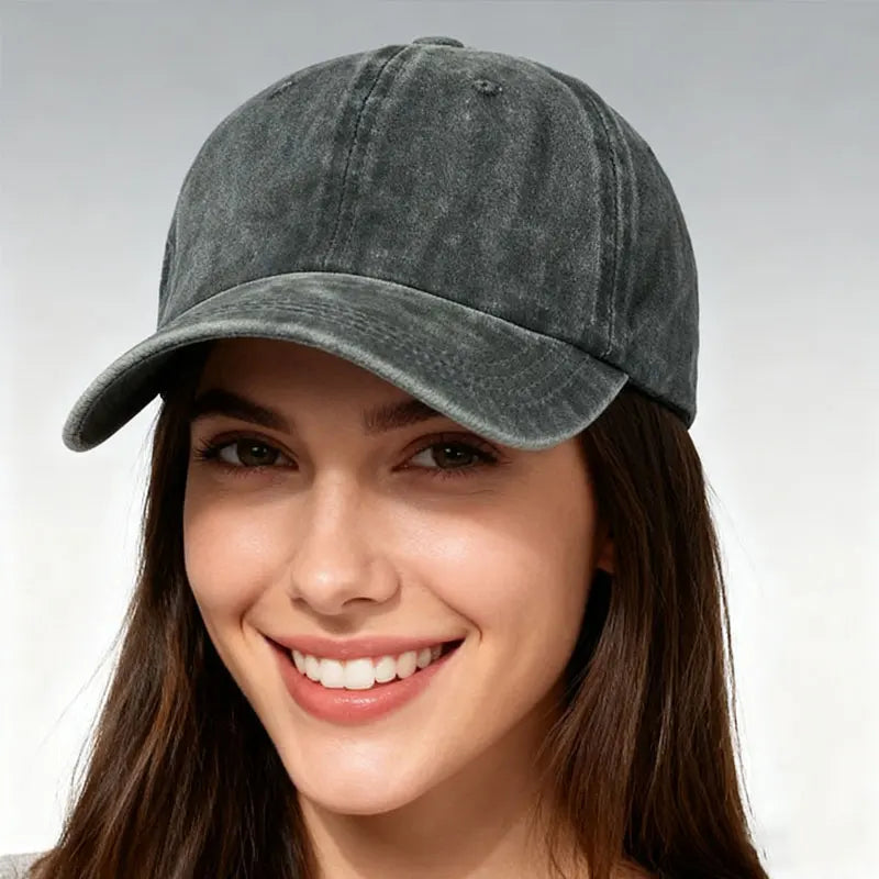 COKK Washed Cotton Adjustable Solid Color Baseball Cap Women Men Unisex Couple Cap Fashion Dad Hat Snapback Cap High Quality