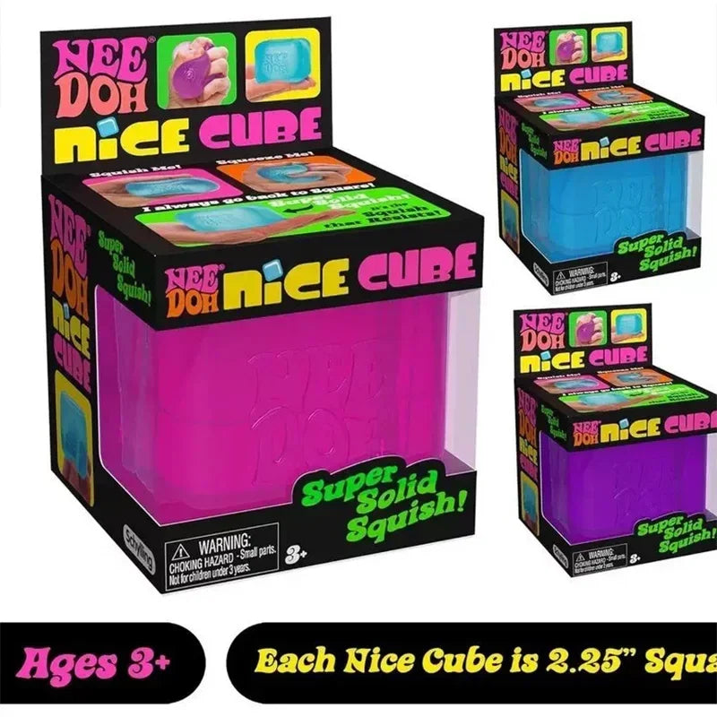 #In Stock Squishy NeeDoh Schylling Nice Cube Sensory Squeeze Toy with Super Solid Squish Stress Relief Anxiety Sensory Gifts