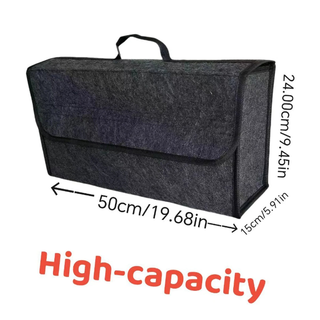 Large Anti Slip Compartment Boot Storage Organizer Tool Car Storage Bag Car Trunk Organizer Soft Felt Storage Box Accessories