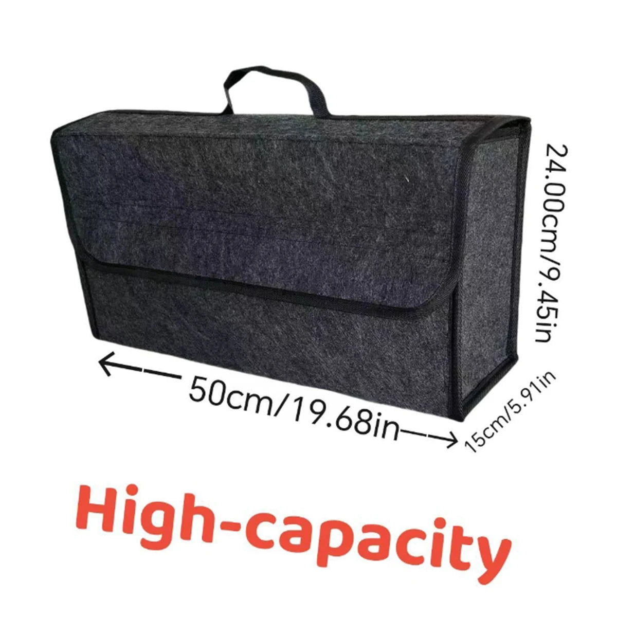 Large Anti Slip Compartment Boot Storage Organizer Tool Car Storage Bag Car Trunk Organizer Soft Felt Storage Box Accessories