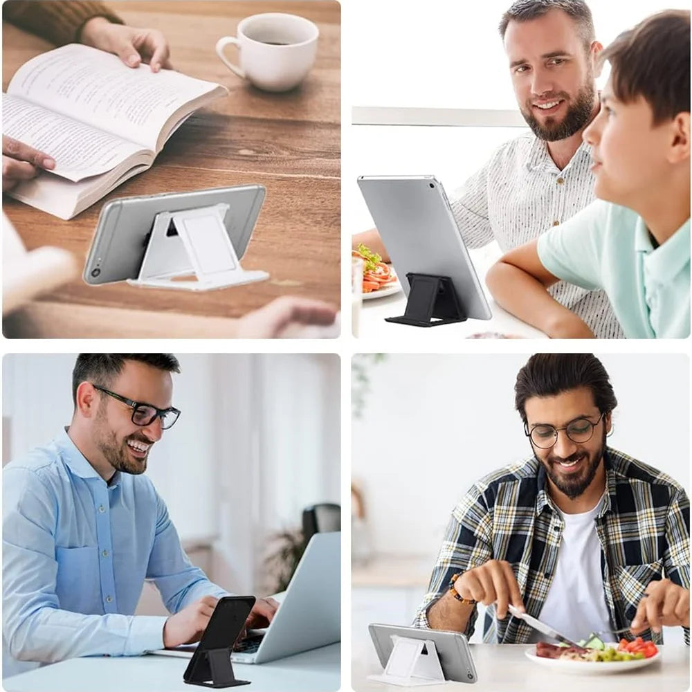 Portable Desktop Phone Tablet Stand Folding Holder Flexible Foldable Smartphone Mobile Phone Bracket Universal Lazy Desk Stand