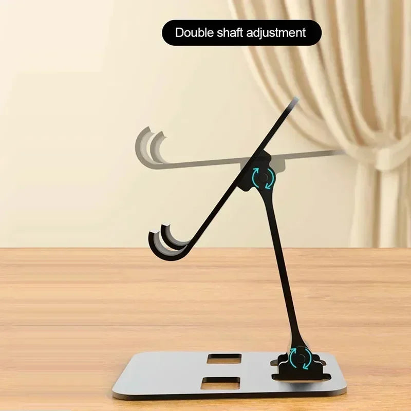 Foldable Desk Phone Holder Mount Stand For iPhone 12-16 Universal Mobile Phone Holder Tablet Desktop Aluminum Alloy Holder
