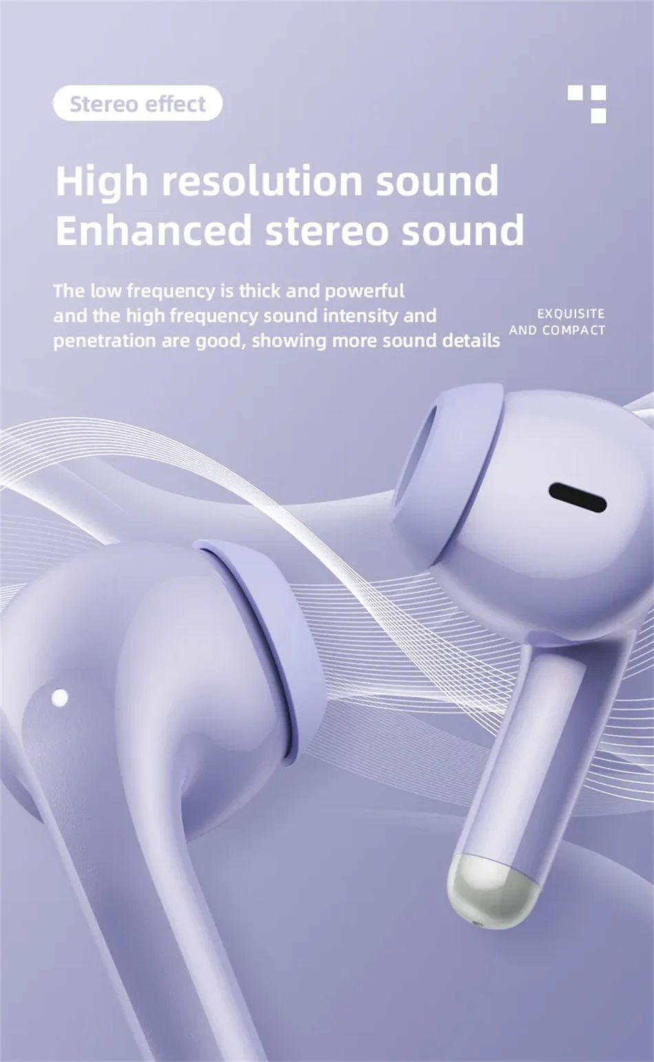 Lenovo LP40 Pro Bluetooth V5.3 Earphones Anti-sweat Lightweight Headphones Compatible With Smart Phone Laptop Computer Earbuds