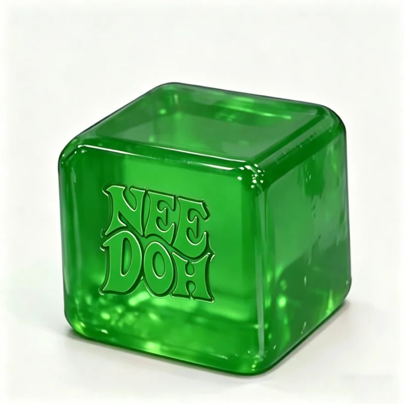@NeeDoh Nice Cube Sensory Fidget Toy Squishy Toys for Adults, Desktop Sensory Cube for Anxiety Relief and Focus Enhancement