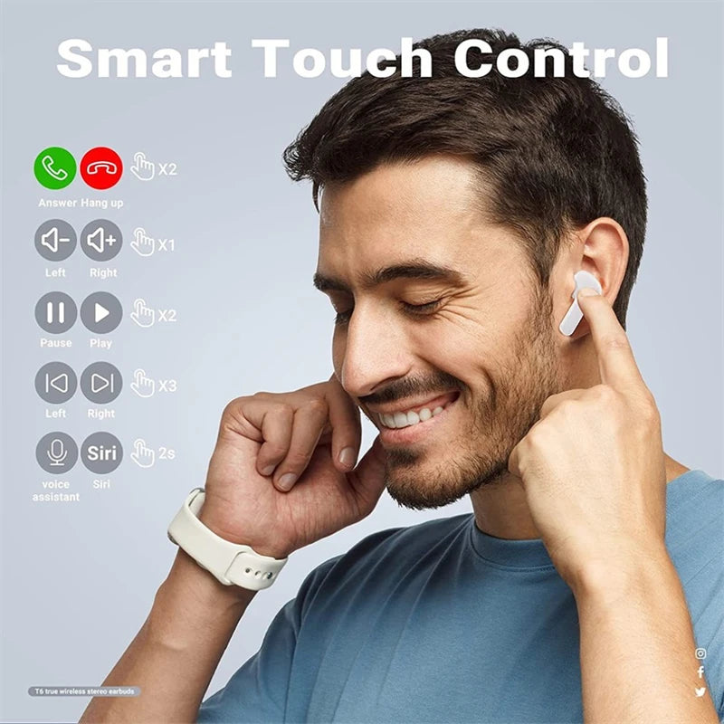 Wireless Mini Earbuds LED Power Digital Display TWS Wireless Headset Stereo Sound Bluetooth Headphones