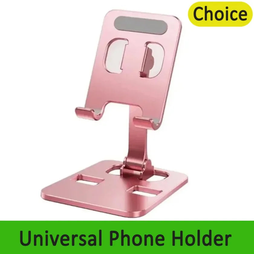 Foldable Desk Phone Holder Mount Stand For iPhone 12-16 Universal Mobile Phone Holder Tablet Desktop Aluminum Alloy Holder