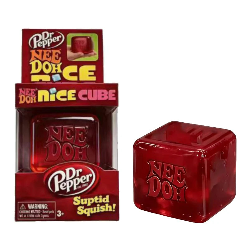 @NeeDoh Nice Cube Sensory Fidget Toy Squishy Toys for Adults, Desktop Sensory Cube for Anxiety Relief and Focus Enhancement