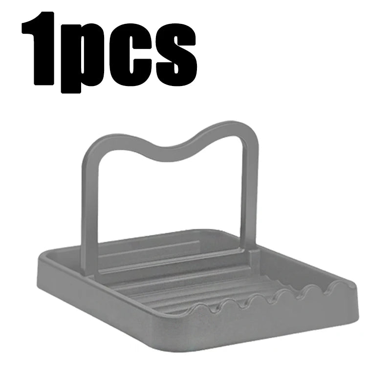 1-3PC Spatula Pot Lid Holder Foldable Multifunctional Upright Stand  Kitchen Draining Rack Wave Anti-slip Storage Organiser