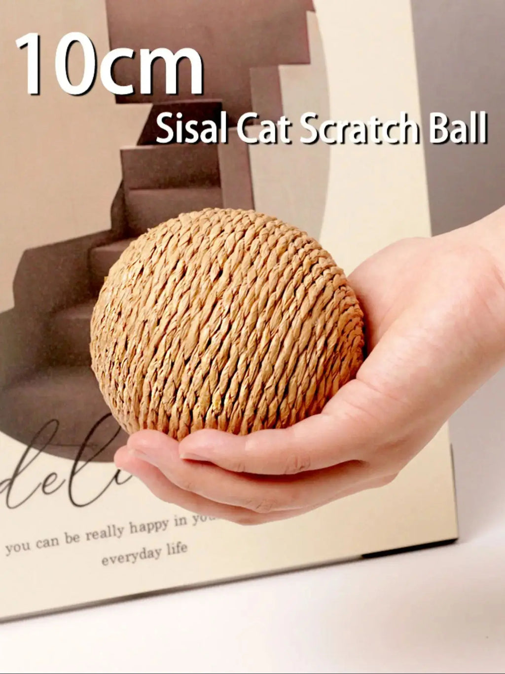 10CM Interactive Cat Scratching Ball Toy For Kitten Teeth Cleaning Anti Bite Cat Ball Sounding Toy Pet Supplies