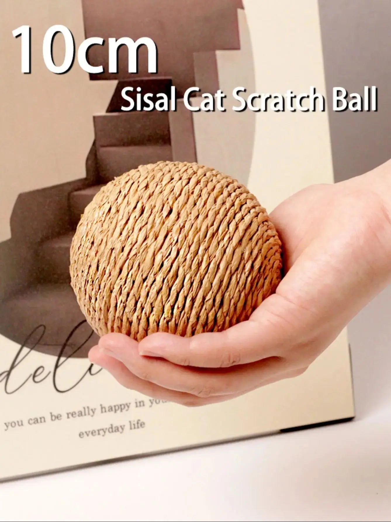 10CM Interactive Cat Scratching Ball Toy For Kitten Teeth Cleaning Anti Bite Cat Ball Sounding Toy Pet Supplies