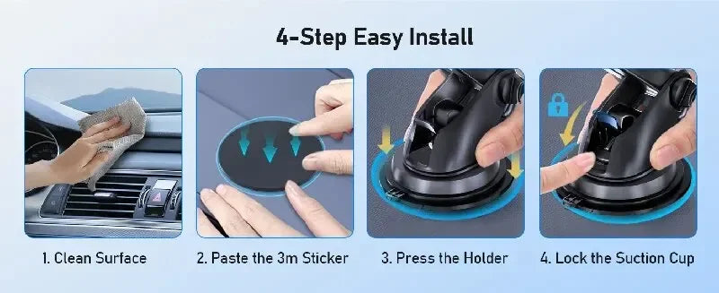 360° Rotatable Stable Car Phone Bracket Universal Windshield Suction Cup & Air Vent Mount Stand Car Phone Holder for Cellphone