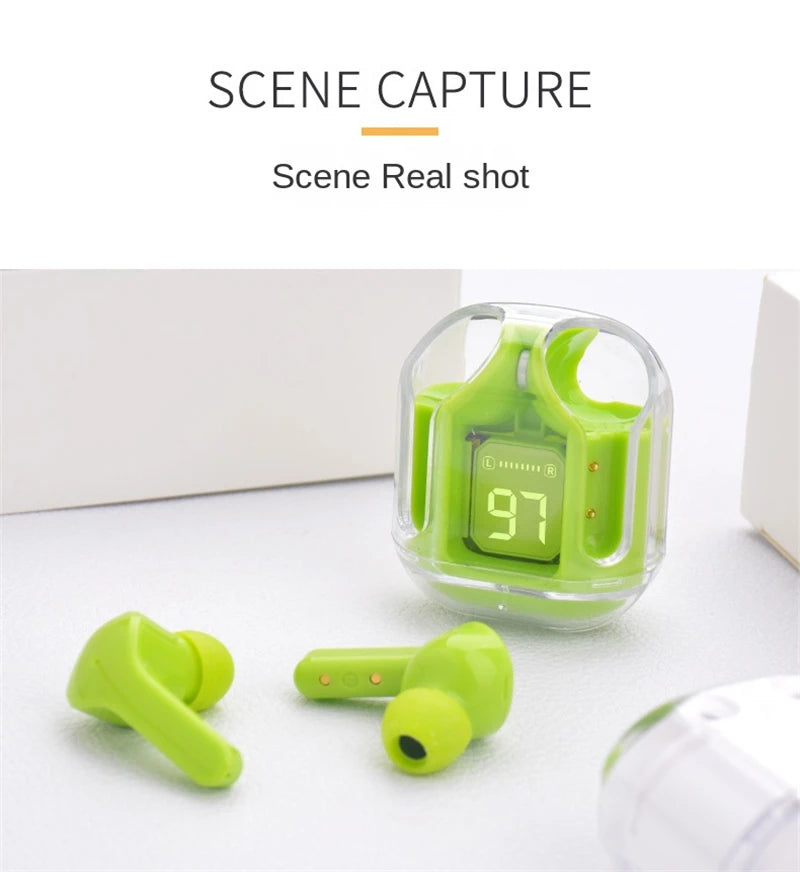 Wireless Mini Earbuds LED Power Digital Display TWS Wireless Headset Stereo Sound Bluetooth Headphones