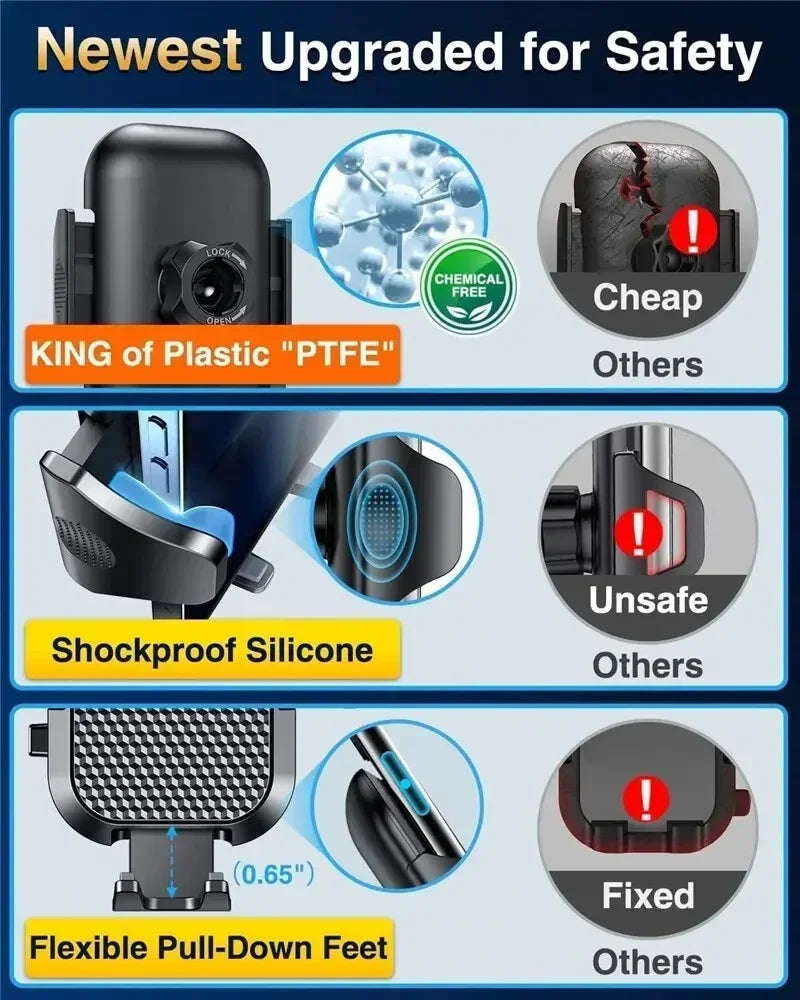 360° Rotatable Stable Car Phone Bracket Universal Windshield Suction Cup & Air Vent Mount Stand Car Phone Holder for Cellphone