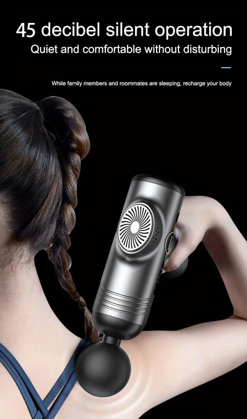 Portable Gun Vibration Massage Gun For Body Neck Back Deep Muscle Relaxation Fitness Slimming One Head
