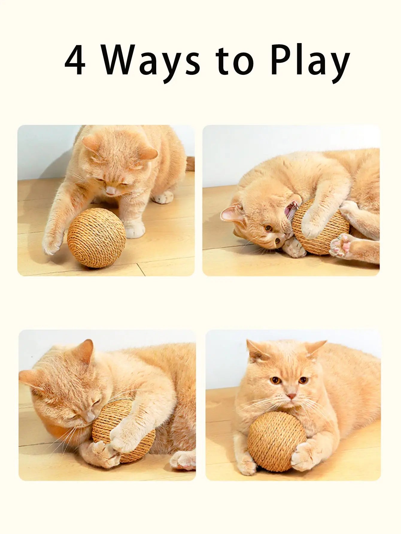 10CM Interactive Cat Scratching Ball Toy For Kitten Teeth Cleaning Anti Bite Cat Ball Sounding Toy Pet Supplies