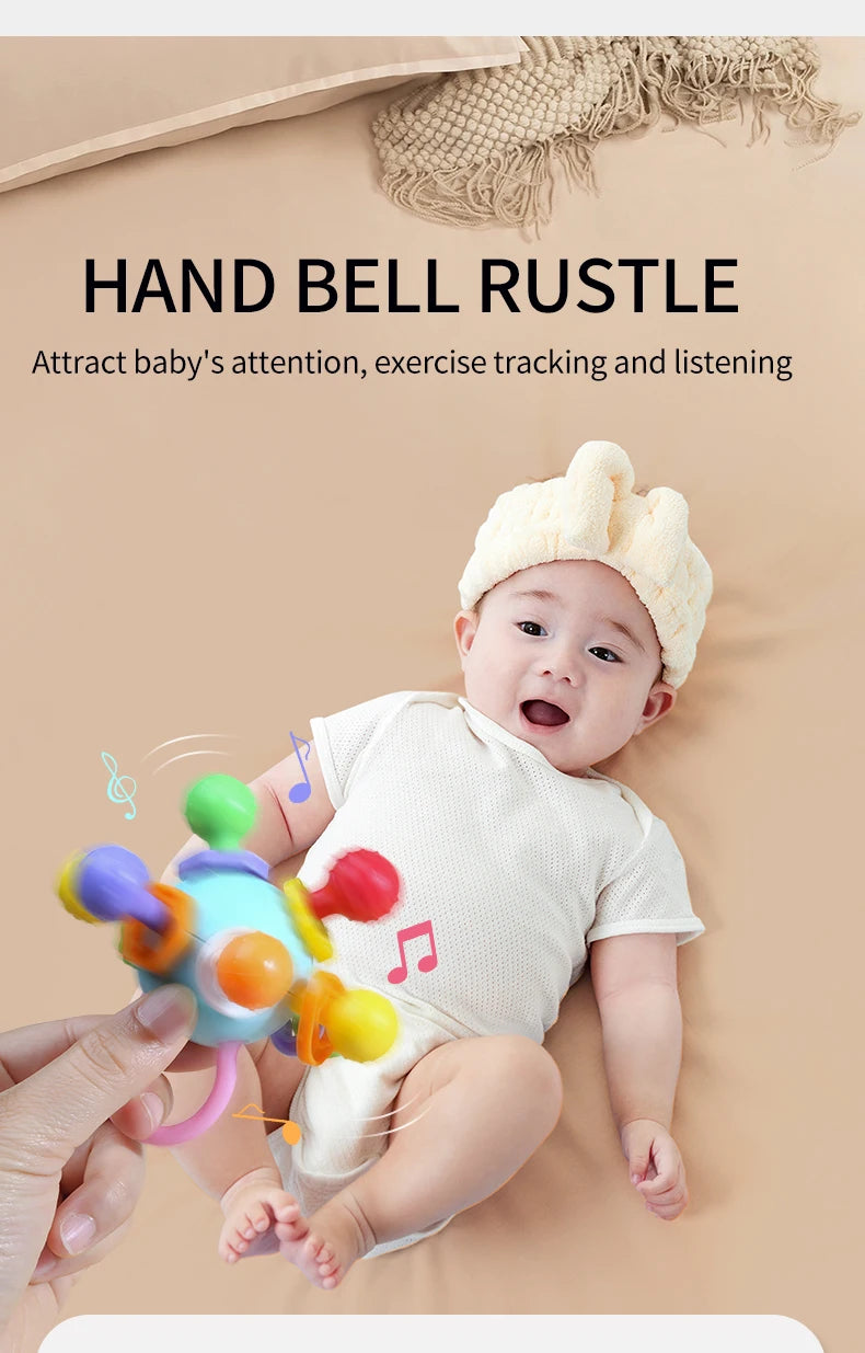 Soft Hand Grasping Ball Baby Toy Xingdun Ball Birthday Gift for 0-3 Year Old Babies