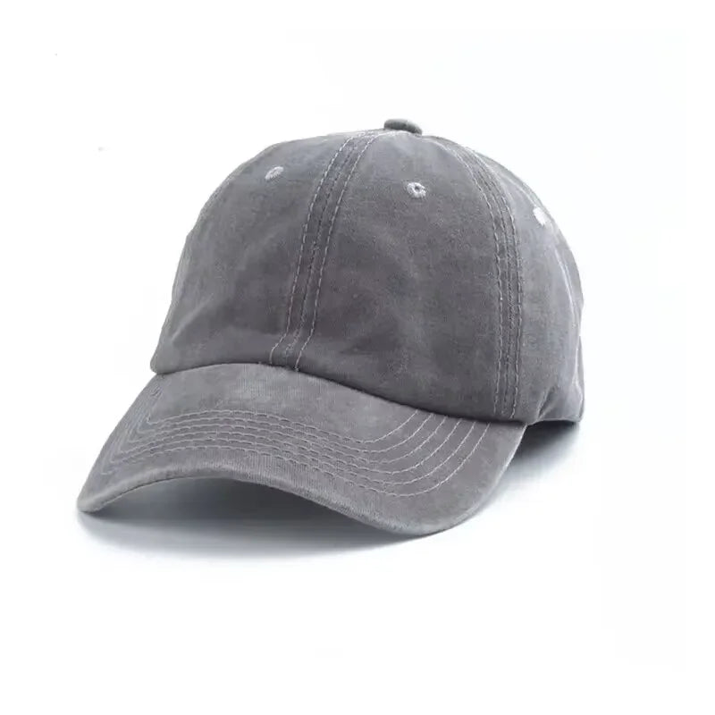 COKK Washed Cotton Adjustable Solid Color Baseball Cap Women Men Unisex Couple Cap Fashion Dad Hat Snapback Cap High Quality