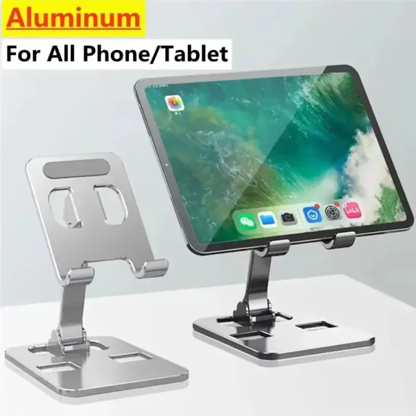Foldable Desk Phone Holder Mount Stand For iPhone 12-16 Universal Mobile Phone Holder Tablet Desktop Aluminum Alloy Holder