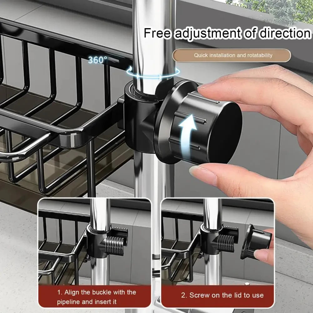 Kitchen Sink Faucet Storage Rack Dishwasher Vegetable Sink Supplies Household Drain Basket For Bathroom Gadget