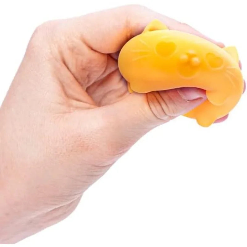 Schylling Needoh Cute Cat Squishy Toys Slow Rise Stress Relief Ball Sensory Fidget Toys for Adult Kids Anti-Anxiety Sensory Toys