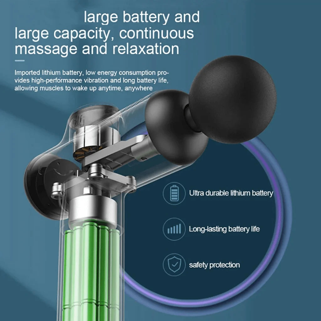 Portable Gun Vibration Massage Gun For Body Neck Back Deep Muscle Relaxation Fitness Slimming One Head