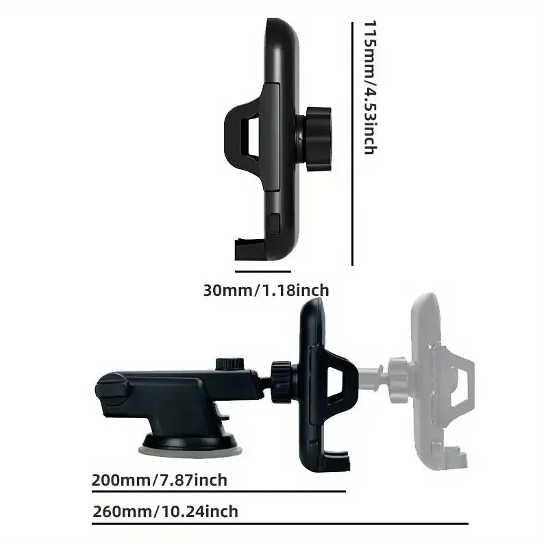 360° Rotatable Stable Car Phone Bracket Universal Windshield Suction Cup & Air Vent Mount Stand Car Phone Holder for Cellphone