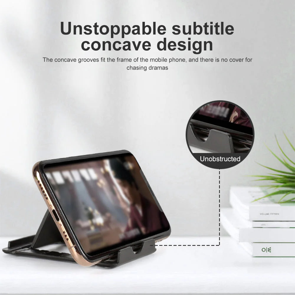 Portable Desktop Phone Tablet Stand Folding Holder Flexible Foldable Smartphone Mobile Phone Bracket Universal Lazy Desk Stand