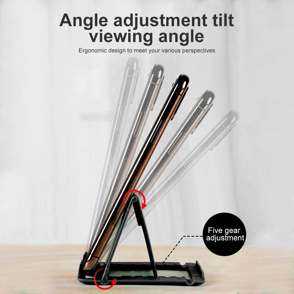 Portable Desktop Phone Tablet Stand Folding Holder Flexible Foldable Smartphone Mobile Phone Bracket Universal Lazy Desk Stand
