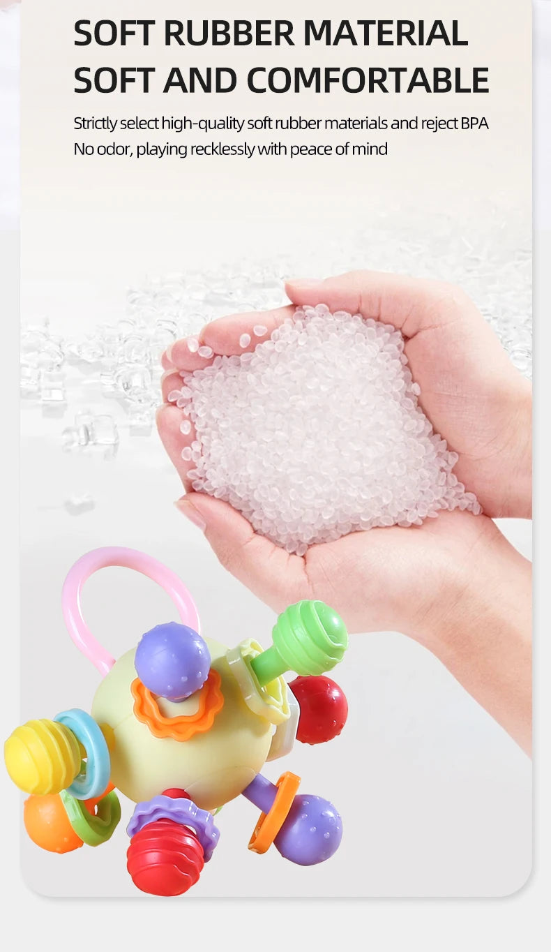 Soft Hand Grasping Ball Baby Toy Xingdun Ball Birthday Gift for 0-3 Year Old Babies