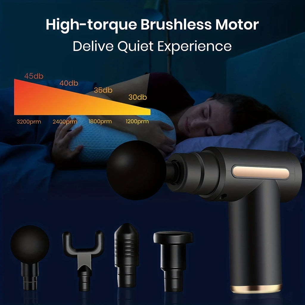 Portable Gun Vibration Massage Gun For Body Neck Back Deep Muscle Relaxation Fitness Slimming One Head