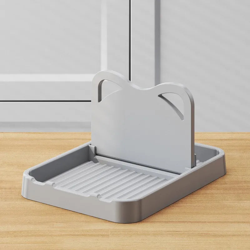 1-3PC Spatula Pot Lid Holder Foldable Multifunctional Upright Stand  Kitchen Draining Rack Wave Anti-slip Storage Organiser