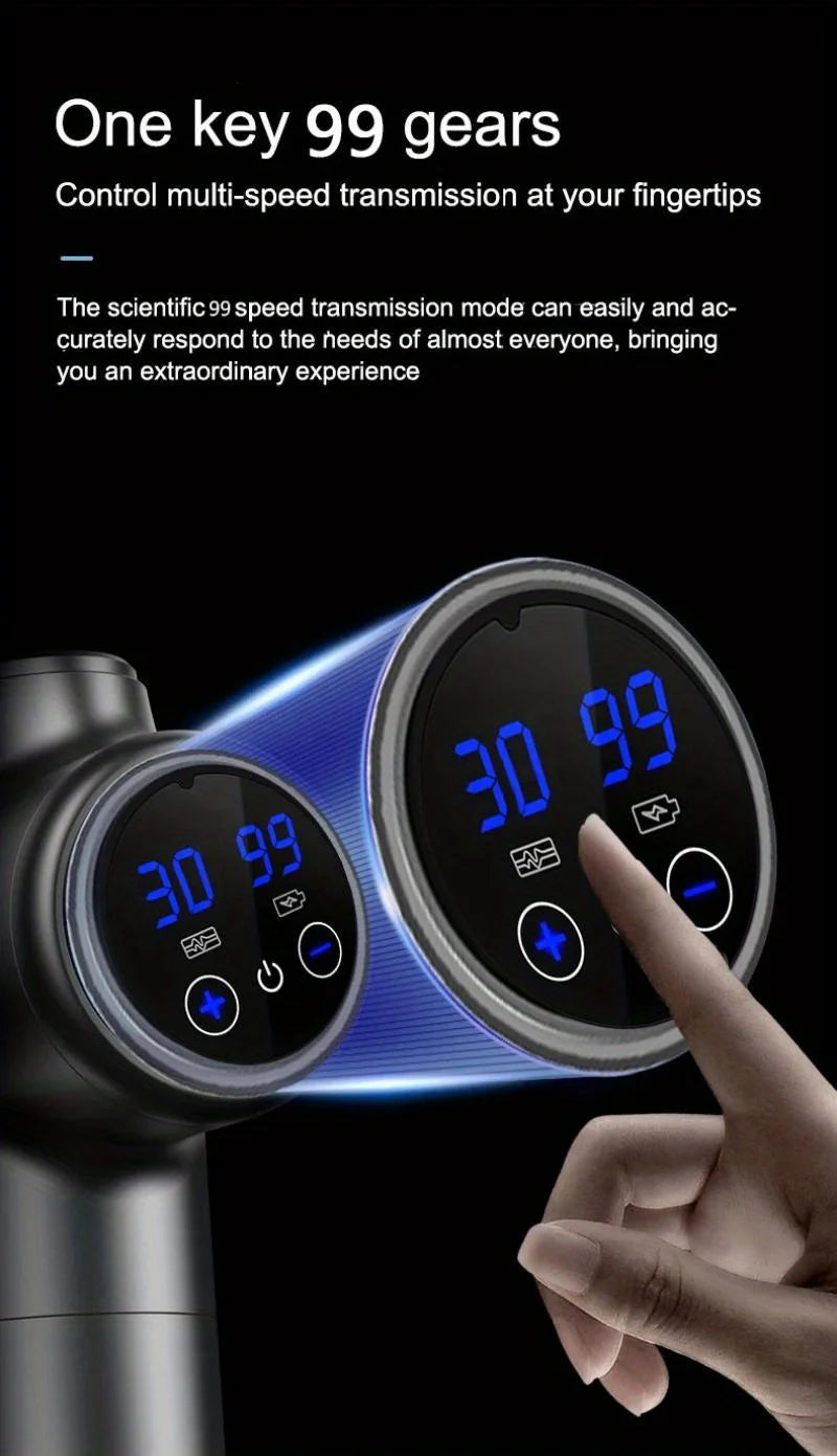 Portable Gun Vibration Massage Gun For Body Neck Back Deep Muscle Relaxation Fitness Slimming One Head