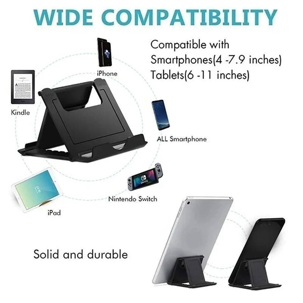 Portable Desktop Phone Tablet Stand Folding Holder Flexible Foldable Smartphone Mobile Phone Bracket Universal Lazy Desk Stand
