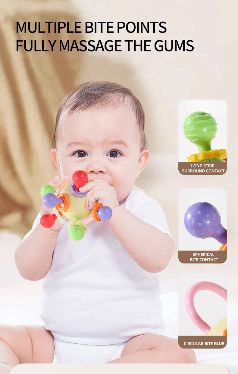 Soft Hand Grasping Ball Baby Toy Xingdun Ball Birthday Gift for 0-3 Year Old Babies