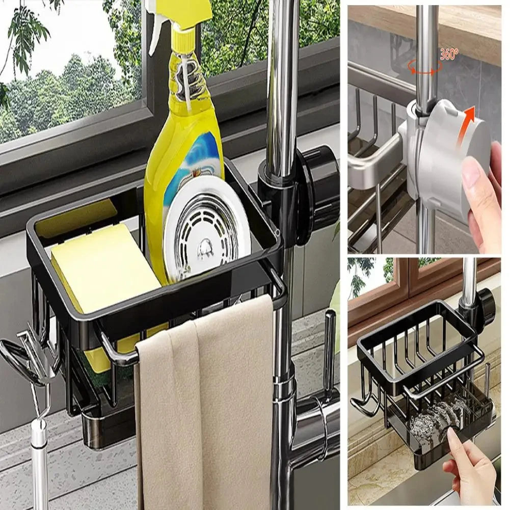 Kitchen Sink Faucet Storage Rack Dishwasher Vegetable Sink Supplies Household Drain Basket For Bathroom Gadget