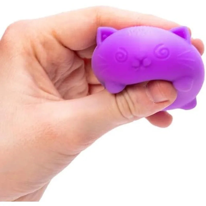 Schylling Needoh Cute Cat Squishy Toys Slow Rise Stress Relief Ball Sensory Fidget Toys for Adult Kids Anti-Anxiety Sensory Toys