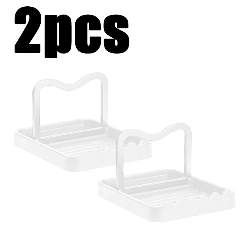 1-3PC Spatula Pot Lid Holder Foldable Multifunctional Upright Stand  Kitchen Draining Rack Wave Anti-slip Storage Organiser