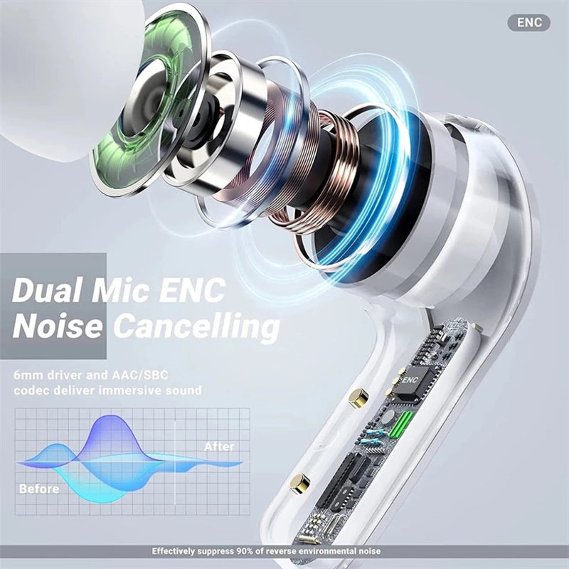Wireless Mini Earbuds LED Power Digital Display TWS Wireless Headset Stereo Sound Bluetooth Headphones