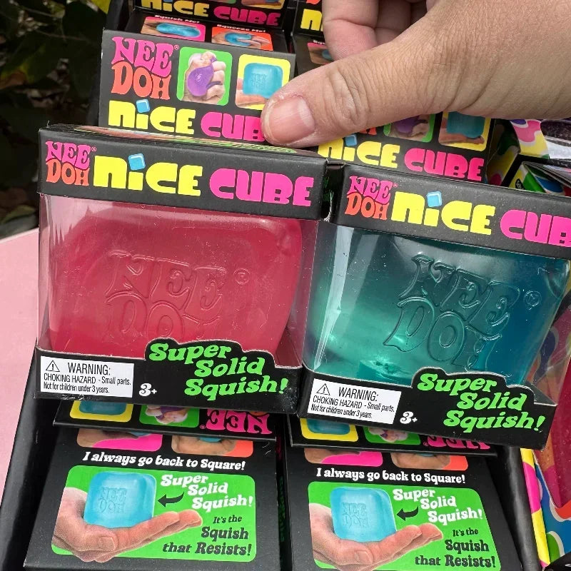 #In Stock Squishy NeeDoh Schylling Nice Cube Sensory Squeeze Toy with Super Solid Squish Stress Relief Anxiety Sensory Gifts