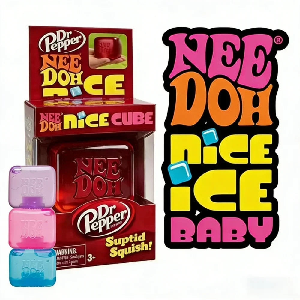 @NeeDoh Nice Cube Sensory Fidget Toy Squishy Toys for Adults, Desktop Sensory Cube for Anxiety Relief and Focus Enhancement