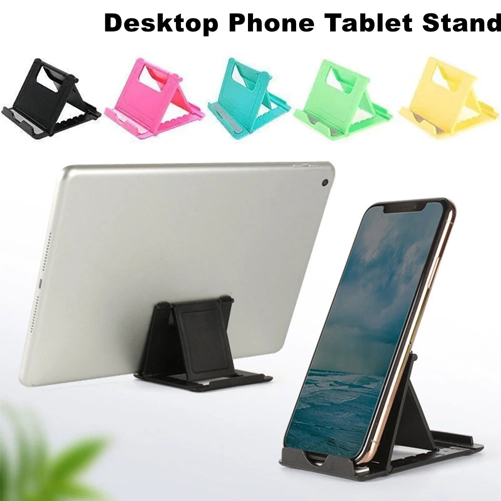 Portable Desktop Phone Tablet Stand Folding Holder Flexible Foldable Smartphone Mobile Phone Bracket Universal Lazy Desk Stand