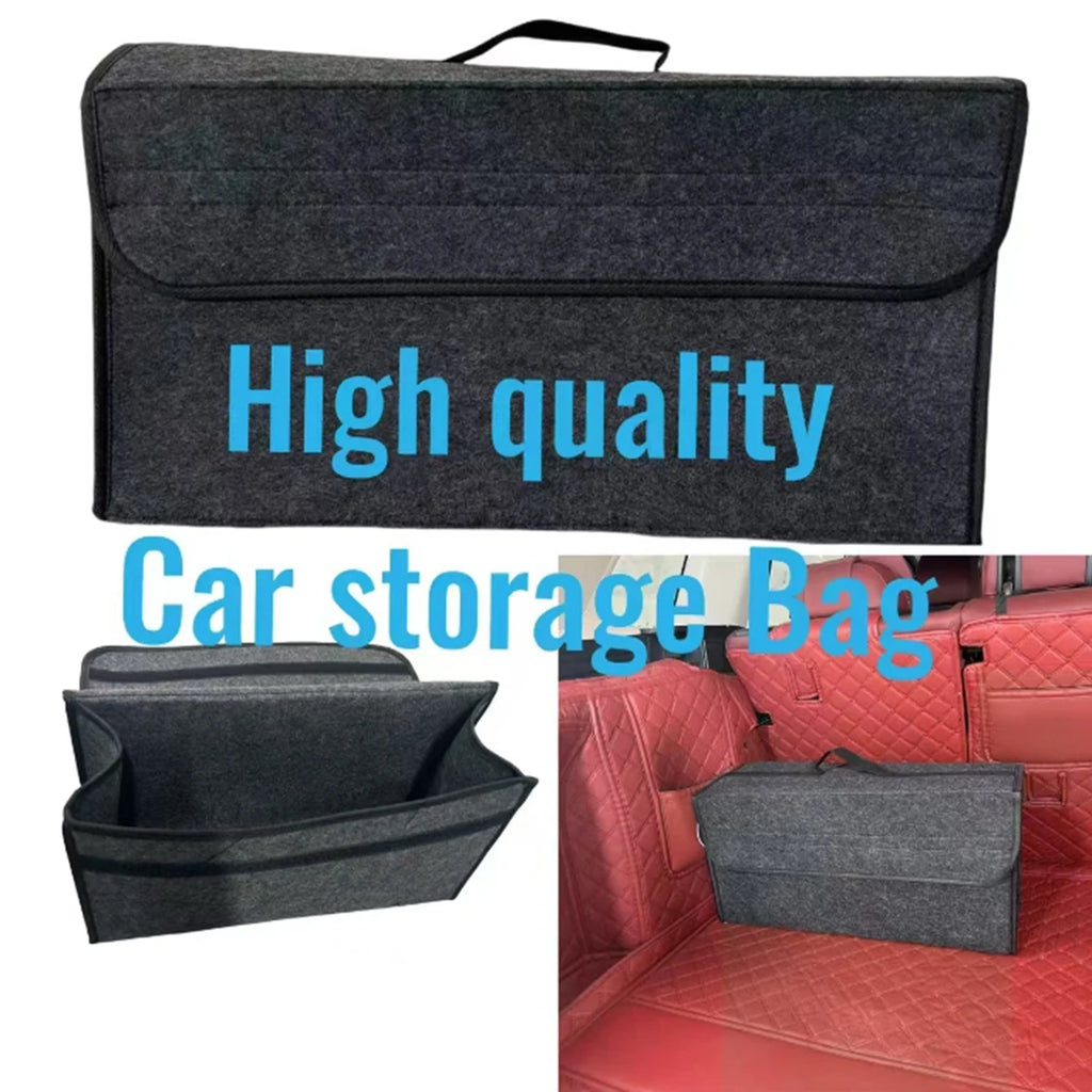 Large Anti Slip Compartment Boot Storage Organizer Tool Car Storage Bag Car Trunk Organizer Soft Felt Storage Box Accessories
