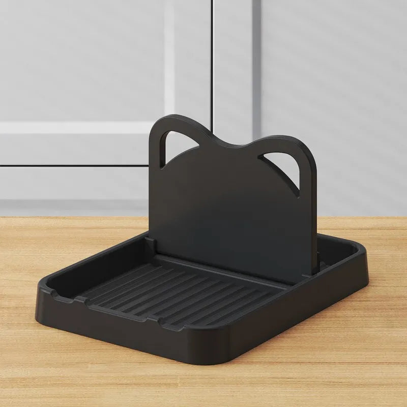 1-3PC Spatula Pot Lid Holder Foldable Multifunctional Upright Stand  Kitchen Draining Rack Wave Anti-slip Storage Organiser