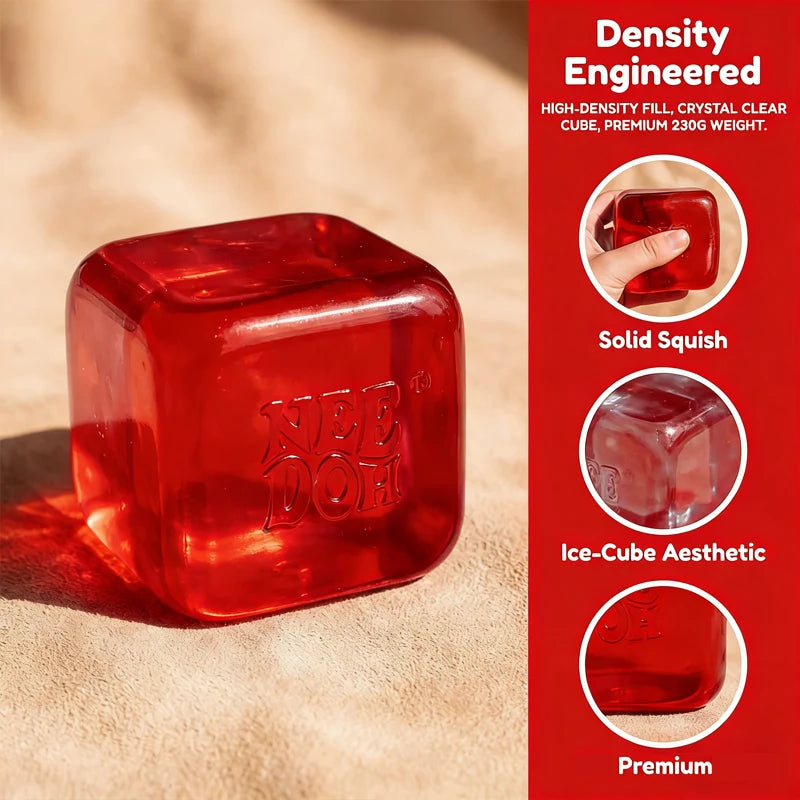 @NeeDoh Nice Cube Sensory Fidget Toy Squishy Toys for Adults, Desktop Sensory Cube for Anxiety Relief and Focus Enhancement