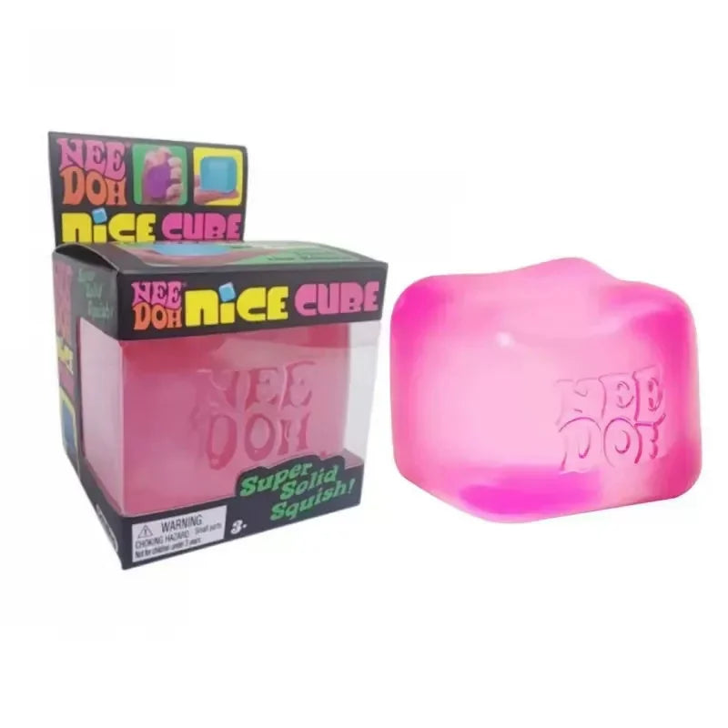 NeeDoh Nice Cube Squishy Stress Soft Stretchy Sensory Fidget Toy for Anxiety Relief ADHD Focus Stress Relief for Adults Kids