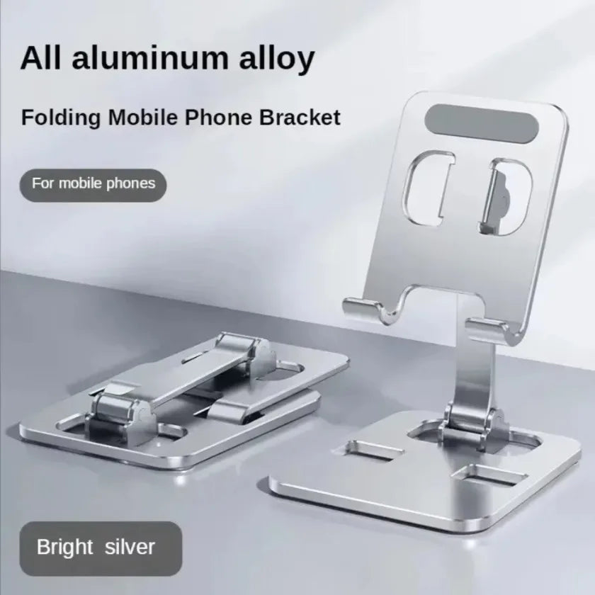 Foldable Desk Phone Holder Mount Stand For iPhone 12-16 Universal Mobile Phone Holder Tablet Desktop Aluminum Alloy Holder