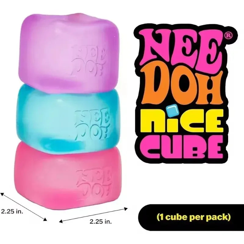 #In Stock Squishy NeeDoh Schylling Nice Cube Sensory Squeeze Toy with Super Solid Squish Stress Relief Anxiety Sensory Gifts